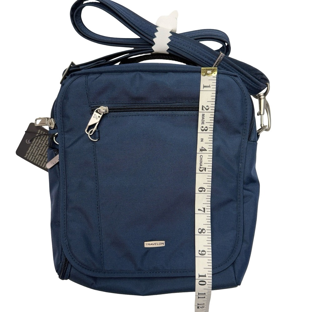 Travelon Classic Anti-Theft Tour Bag Midnight Blue Crossbody RFID 42472 NEW - Picture 10 of 13